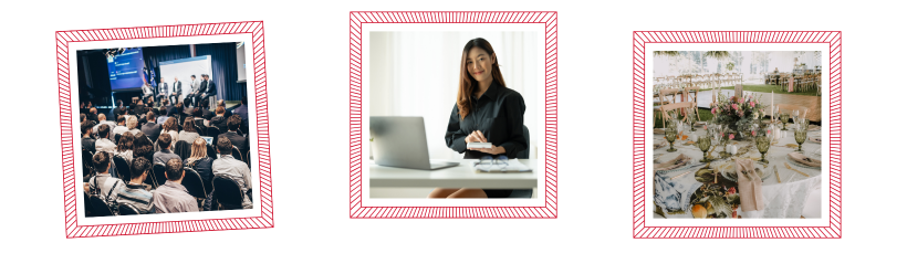 Eventmanagement Bilder im Rahmen